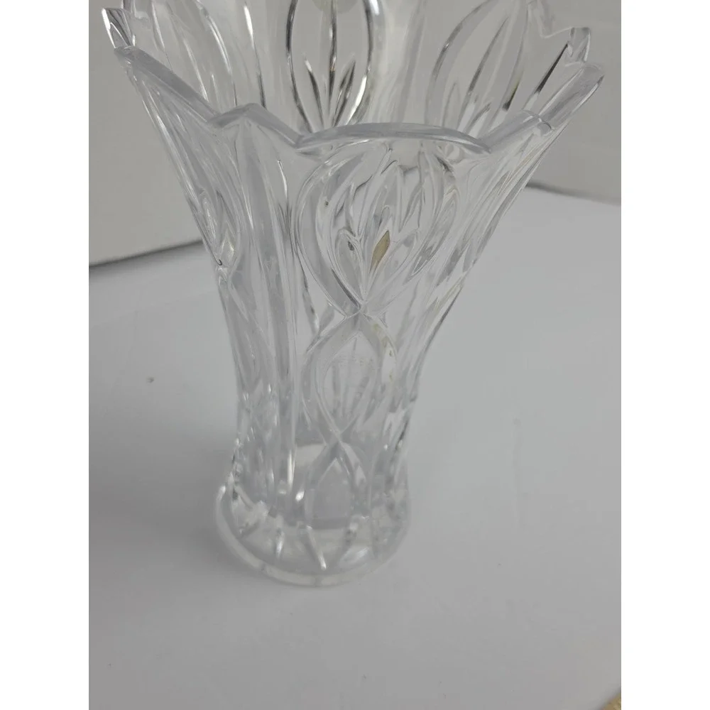 Lenox Wedding Braid Full Lead Crystal Vase Glam 9.25
